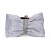 Evening Bag - Quilted Roses - Silver - BG-7202S-SL
